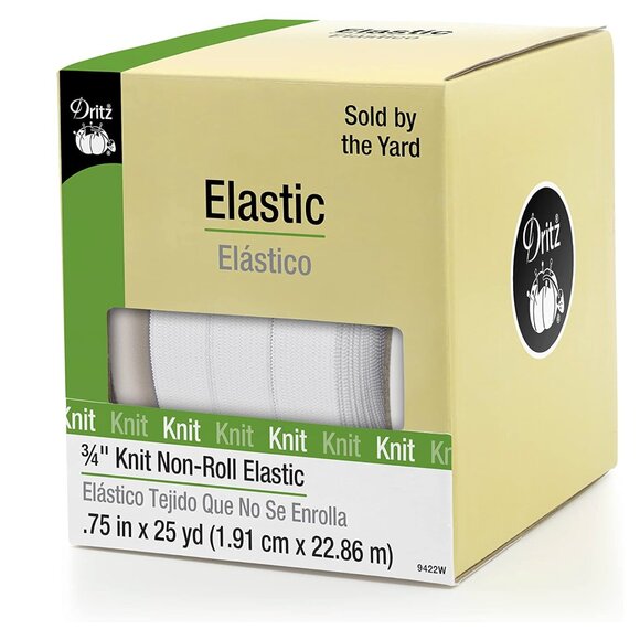 Dritz 9422W Non-Roll Knit Elastic White, 3/4" by 25-Yard - Picture 1 of 4